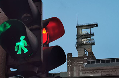 Ampeln mit Bergbausymbolen